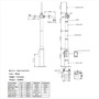 OEM POLE-350-D Báculo para CCTV - 3.5 metros de altura - Fabricado en acero galvanizado - 2 piezas de 1,25 metros y 1 base de 1 (3)
