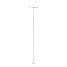OEM POLE-600-D Báculo para CCTV - 6 metros de altura - Fabricado en acero galvanizado - 5 piezas de 1,2 metros que constituyen e