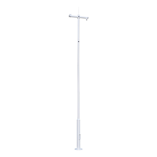 OEM POLE-600-D Báculo para CCTV - 6 metros de altura - Fabricado en acero galvanizado - 5 piezas de 1,2 metros que constituyen e