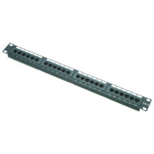 OEM PP-24 Patch panel de 24 puertos UTP/RJ45 - Formato enrackable - Admite cables hasta CAT6 - Tamaño 1U para facilitar la insta