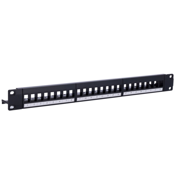 OEM PP-24BLANK Patch panel vacio de 24 puertos UTP/RJ45 - Formato enrackable 1U - Sin electrónica - Tamaño 1U para facilitar la (3)