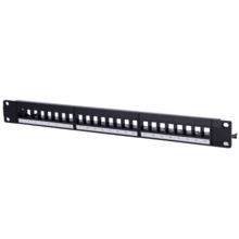 OEM PP-24BLANK Patch panel vacio de 24 puertos UTP/RJ45 - Formato enrackable 1U - Sin electrónica - Tamaño 1U para facilitar la