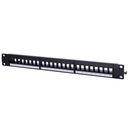 Comprar OEM PP-24BLANK Patch panel vacio de 24 puertos UTP/RJ45 - Formato enrackable 1U - Sin electrónica - Tamaño 1U para facilitar la instalación - Dual IDC: 110 IDC y Krone IDC - Incluye organizador de cables
