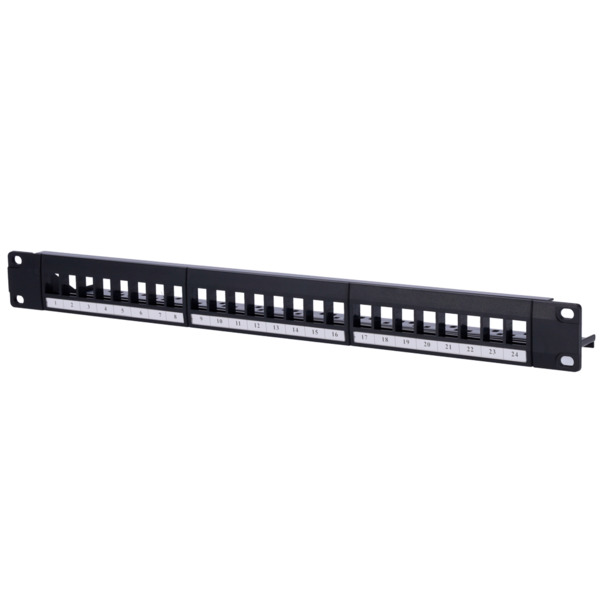 OEM PP-24BLANK Patch panel vacio de 24 puertos UTP/RJ45 - Formato enrackable 1U - Sin electrónica - Tamaño 1U para facilitar la