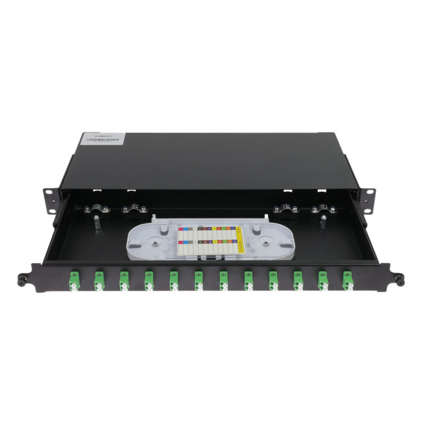 OEM PP-FIBER-12-LC Patch panel de fibra  - 12 puertos LC/APC Duplex - Bandeja de empalme (sin pigtail) - Formato enrackable - Ta (7)
