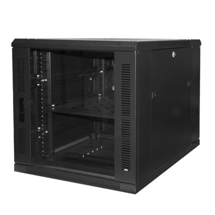 Comprar OEM RACK-12UN-8D Armario rack para suelo - Hasta 12U rack de 19&quot;(600*800) - Hasta 800 Kg de carga - Con ventilación y pasacables - 4 ventiladores, 1 bandejas y regleta 6 tomas - Se suministra desmontado