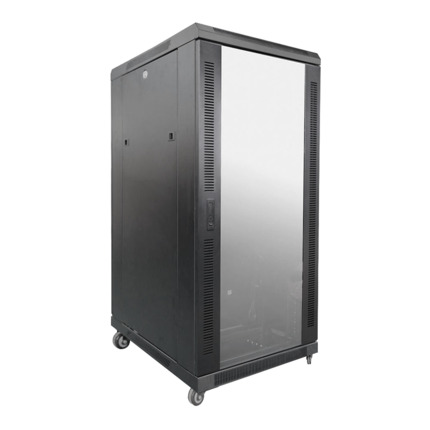 Comprar OEM RACK-27U-8D Armario rack para suelo - Hasta 27U rack de 19&quot;(600*800) - Hasta 800 Kg de carga - Con ventilación y pasacables - 4 ventiladores, 2 bandejas y PDU 6 tomas - Se suministra ensamblado