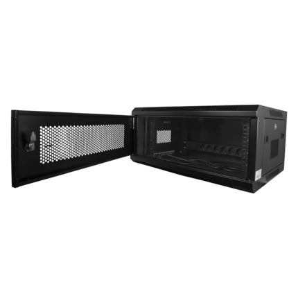 Comprar OEM RACK-6U-MESH Armario rack para pared - Hasta 6U rack de 19" - Hasta 60 Kg de carga - Paneles de malla en frontal y laterales para ventilación - Entradas para cableado - Regleta de 6 tomas incluida