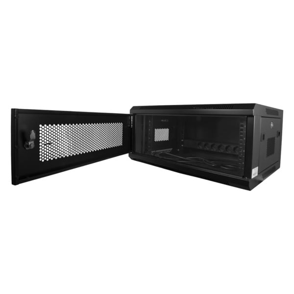 OEM RACK-6U-MESH Armario rack para pared - Hasta 6U rack de 19&quot; - Hasta 60 Kg de carga - Paneles de malla en frontal y late