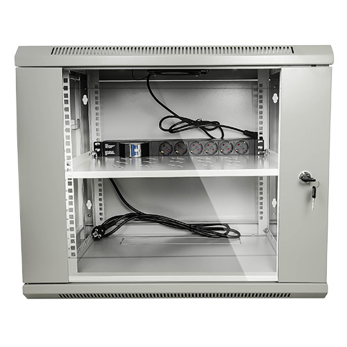 OEM RACK-6UG Armario rack para pared - Hasta 6U rack de 19" - Hasta 60 Kg de carga - Con ventilación y pasacables - Ventila (1)