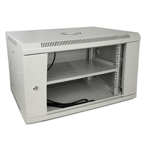OEM RACK-6UG Armario rack para pared - Hasta 6U rack de 19&quot; - Hasta 60 Kg de carga - Con ventilación y pasacables - Ventila