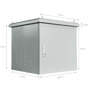 OEM RACK-9U-OUTDOOR Armario rack para pared - Hasta 9U rack de 19&quot; - Hasta 100 Kg de carga - Con Rejillas de ventilación y (4)