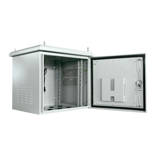 OEM RACK-9U-OUTDOOR Armario rack para pared - Hasta 9U rack de 19&quot; - Hasta 100 Kg de carga - Con Rejillas de ventilación y