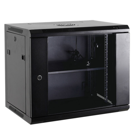 Comprar OEM RACK-9UN Armario rack para pared - Hasta 9U rack de 19" - Hasta 100 Kg de carga - Con ventilación y pasacables - Ventilador, bandeja y regleta 6 tomas incluidos - Se suministra desmontado