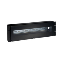 OEM RACK-DINRAIL-3U Panel Rack 19&quot; - Carril din - Tamaño 3U - Entrada del cableado por su parte trasera - Color negro -