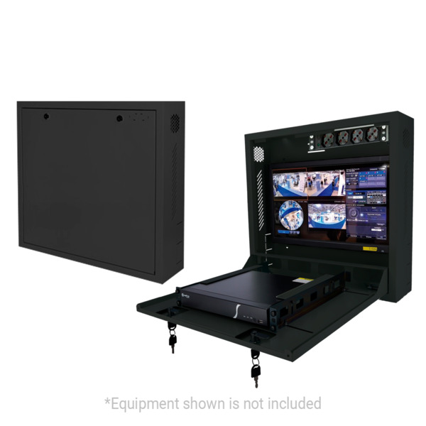 OEM RACK-WALL-B Caja de seguridad - Especial para instalación en pared - Formato vertical - 2 llaves y cerraduras - Entradas lat