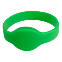CARDCUBE RFID-BAND-G Pulsera de proximidad - ID por radiofrecuencia - EM pasivo | Color verde - Baja frecuencia 125 kHz - Diámet