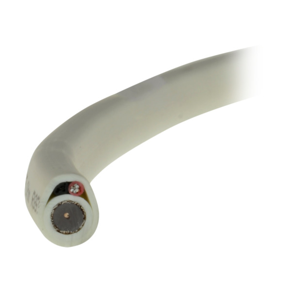 OEM RG59P-100B Cable Combinado - RG59 + alimentación - Rollo de 100 metros - Cubierta color blanco - Diámetro exterior 9.0 mm - (3)