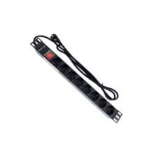 OEM SAM-6752 SAM-6752 PDU tipo regleta para instalar en rack. Base con 8 tomas de corriente e interruptor. Enchufes Schuko con d