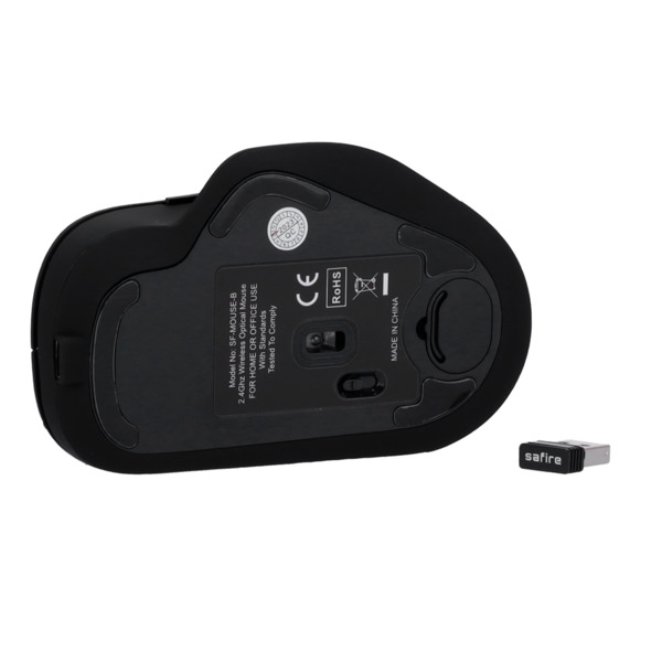 OEM SF-MOUSE-B Ratón Safire inalámbrico óptico - Frecuencia: 2.4GHz RF - Botones laterales para desplazamiento rápido - Rueda de (7)