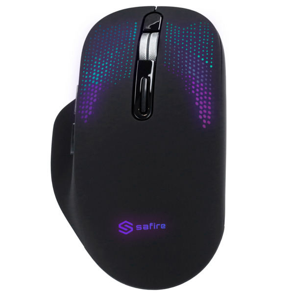 OEM SF-MOUSE-B Ratón Safire inalámbrico óptico - Frecuencia: 2.4GHz RF - Botones laterales para desplazamiento rápido - Rueda de (1)