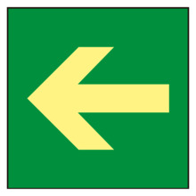 OEM SIGNS-A1000IB-2222 Cartel de señalización - Salidas y recorridos de evacuación - Vía de evacuación izquierda - Colores fotol
