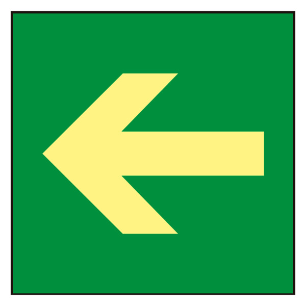 OEM SIGNS-A1000IB-2222 Cartel de señalización - Salidas y recorridos de evacuación - Vía de evacuación izquierda - Colores fotol