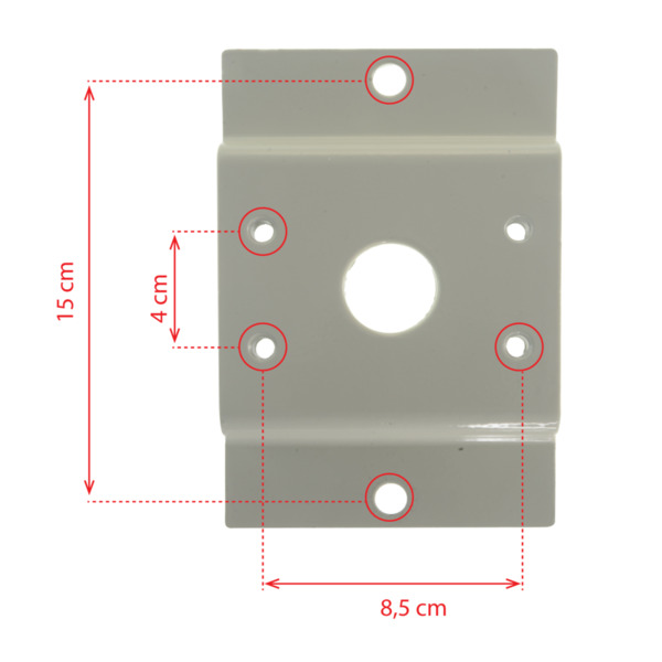 OEM SP802 Soporte para mástiles/farolas - Rango diámetro 60~110 mm - Fijación en ambas caras - Apto para uso en exterior - Color (3)