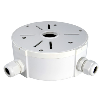 Comprar OEM SP805 Caja de conexiones - Para cámaras bullet o domos - Apto para uso exterior - Instalación en techo o pared - Pasador de cables / Múltiples orificios - Color blanco | 55 (Al) x 145 (Ø) mm