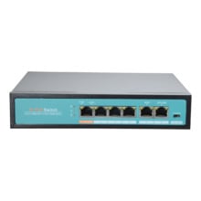 OEM SW0604-60-HIPOE Switch PoE - 4 puertos PoE + 2 Uplink - Velocidad de puertos 10/100 Mbps - 65W puerto 1 / 30W puerto 2-4 / M