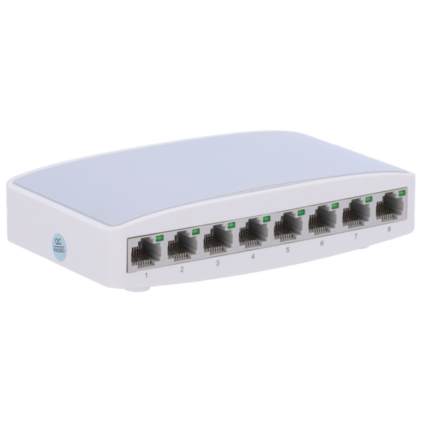 OEM SW08 Switch de sobremesa - 8 puertos Fast Ethernet - Velocidad 10/100 Mbps - Plug &amp; Play - Soporta IEEE802.3x - Soporta (3)