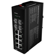 OEM SW1208HIPOE-MGF-240-DIN Switch PoE Marca Blanca - Montaje en carril DIN - 8 Puertos Gigabit + 4 SFP Gigabit - 90W puertos 1