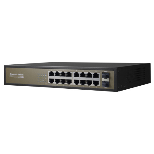 OEM SW1816GT-2GF Switch de sobremesa - 16 puertos Gigabit RJ45 - 2 SFP Uplink Port 10/100/1000 Mbps - Velocidad 10/100/1000 Mbps (3)