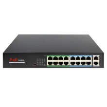 OEM SW1816POE-160-E Switch PoE - 16 puertos RJ45 + 2 RJ45 Uplink - 16x 10/100Mbps + 2x 10/100/1000Mbps - 16 Puertos PoE 802.3af/