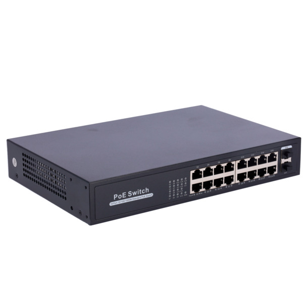 OEM SW1816POE-GF-250-E Switch PoE - 16 puertos RJ45 + 2 SFP Uplink - 16x 10/100/1000Mbps + 2x 10/100/1000Mbps - 16 Puertos PoE 8 (1)