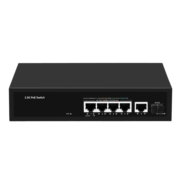OEM SW64HIPOE-2AZCXF-60 Switch PoE Multigagibit 2,5Gbps - 4 PoE + 1 Uplink Rj45 1/2,5G+ 1 Uplink SFP+ 10G  - Velocidad de puerto