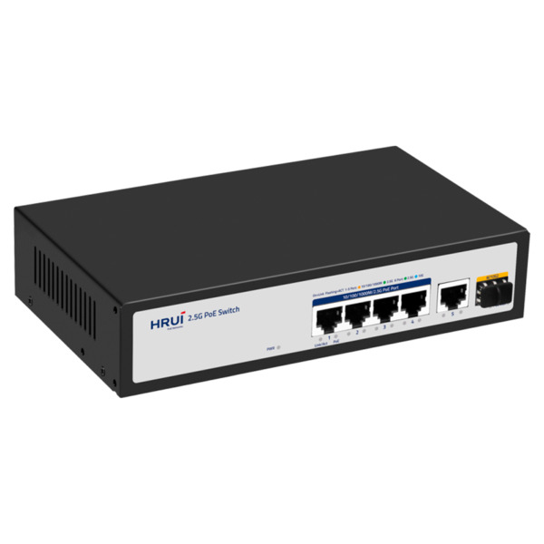 OEM SW64HIPOE-2AZCXF-60 Switch PoE Multigagibit 2,5Gbps - 4 PoE + 1 Uplink Rj45 1/2,5G+ 1 Uplink SFP+ 10G  - Velocidad de puerto (3)