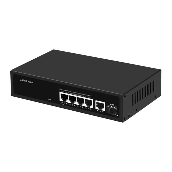 OEM SW64HIPOE-2AZCXF-60 Switch PoE Multigagibit 2,5Gbps - 4 PoE + 1 Uplink Rj45 1/2,5G+ 1 Uplink SFP+ 10G  - Velocidad de puerto (1)