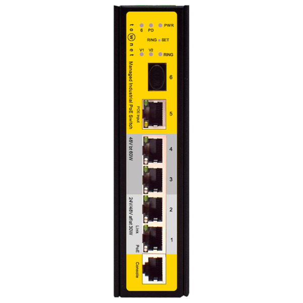 OEM TOW-TW-SB5-POE 5 puertos 10/100/1000Base-T RJ45, 1 o 4 puertos - Búfer de hasta 4 Mbit, admite transmisión 4k - Admite adm