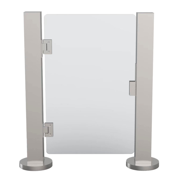 OEM TS-GLASSDOOR-900-AUTO Cerramiento con puerta manual - Cerradura eléctrica (apertura automática) - Compatible con tornos - Pu (1)