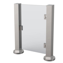 OEM TS-GLASSDOOR-900-AUTO Cerramiento con puerta manual - Cerradura eléctrica (apertura automática) - Compatible con tornos - Pu