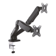 OEM TVM-1327DESK-FLEX-DUAL Soporte para monitor LCD - Instalación en mesa - Inclinación -45º ~ +90º Rotación 180º Giro 360º - Aj