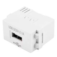 OEM TYPE128USB-220ACADAPTOR Conversor de tensión - Entrada AC 220 V - Salida DC 5 V / 2.1 A en formato USB A - Dimensiones: 43 (