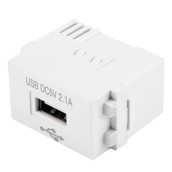 OEM TYPE128USB-220ACADAPTOR Conversor de tensión - Entrada AC 220 V - Salida DC 5 V / 2.1 A en formato USB A - Dimensiones: 43 (