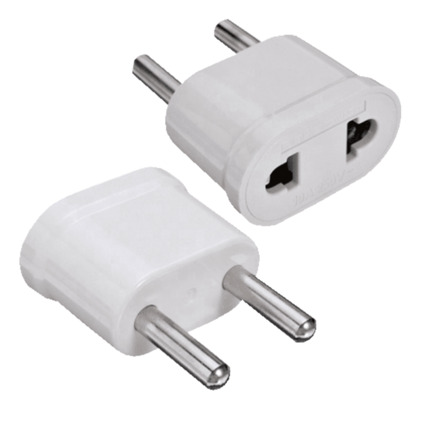 Comprar OEM USA-EU-ADAPTER-W Adaptador  - Enchufe Tipo A (USA) a Enchufe Tipo F (EU)  - Voltaje 250V AC - Corriente Máxima de Salida 10 A - Color blanco