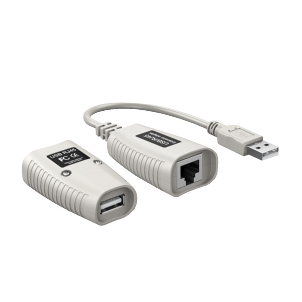 OEM USB-EXT-1 Extensor USB - 1 emisor USB a RJ45 - 1 receptor RJ45 a USB - Longitud máxima 50 m - Plug and Play