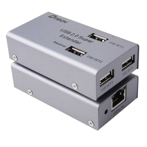 OEM USB-EXT-4 Extensor USB LAN - 1 entrada USB - 4 salidas USB - Longitud máxima de conexión 50m - Plug and Play