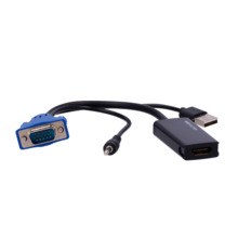 OEM VGA-HDMI Adaptador de VGA+Audio a HDMI - Convierte una salida de VGA+Audio en HDMI - Resolución 1080p/720p - Entrada VGA+Aud