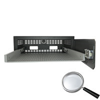 OEM VR-190 Caja fuerte para DVR - Específico para CCTV | Para Rack de 19&quot; - Para DVR de 1U rack - Cerradura mecánica - Con (2)