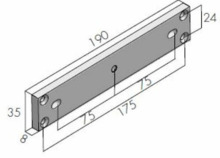 Openers MRF820 Kit de montaje MEX500/530 en puerta cortafuego
